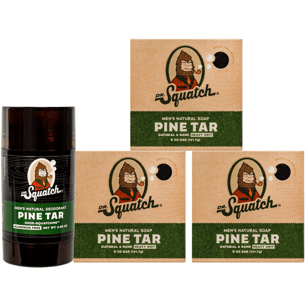Dr. Squatch Bar Soap, Natural, Men's, Pine Tar 5 oz