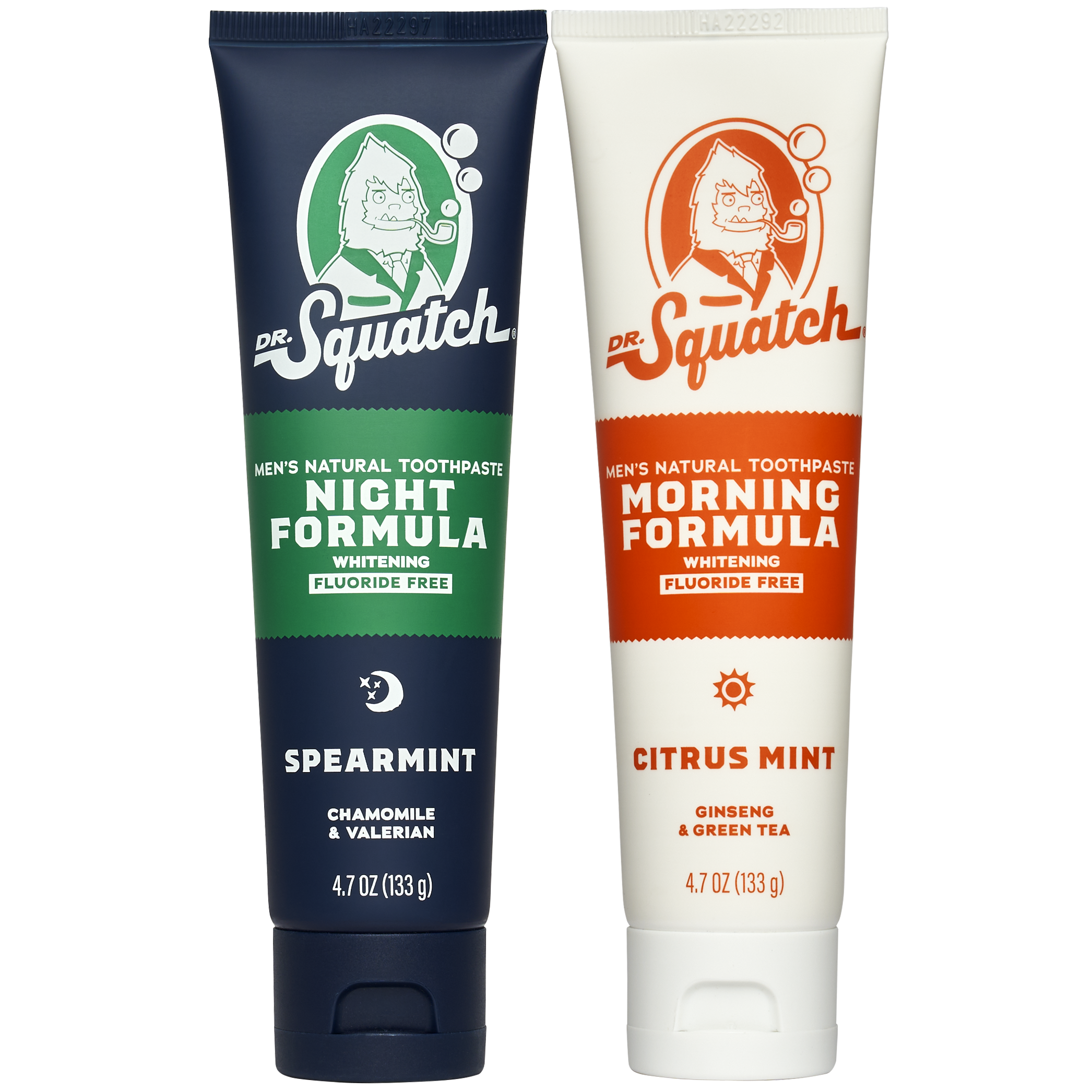 Dr Squatch Fluoride Free Toothpaste Morning & Night Formula