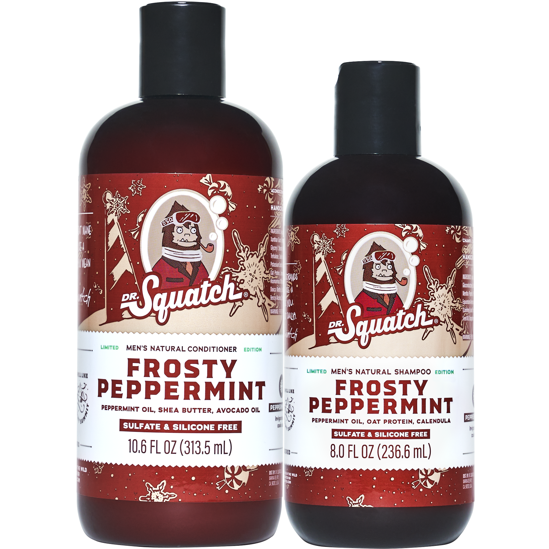 Dr Squatch Limited Edition Frosty Peppermint Shampoo, Conditioner