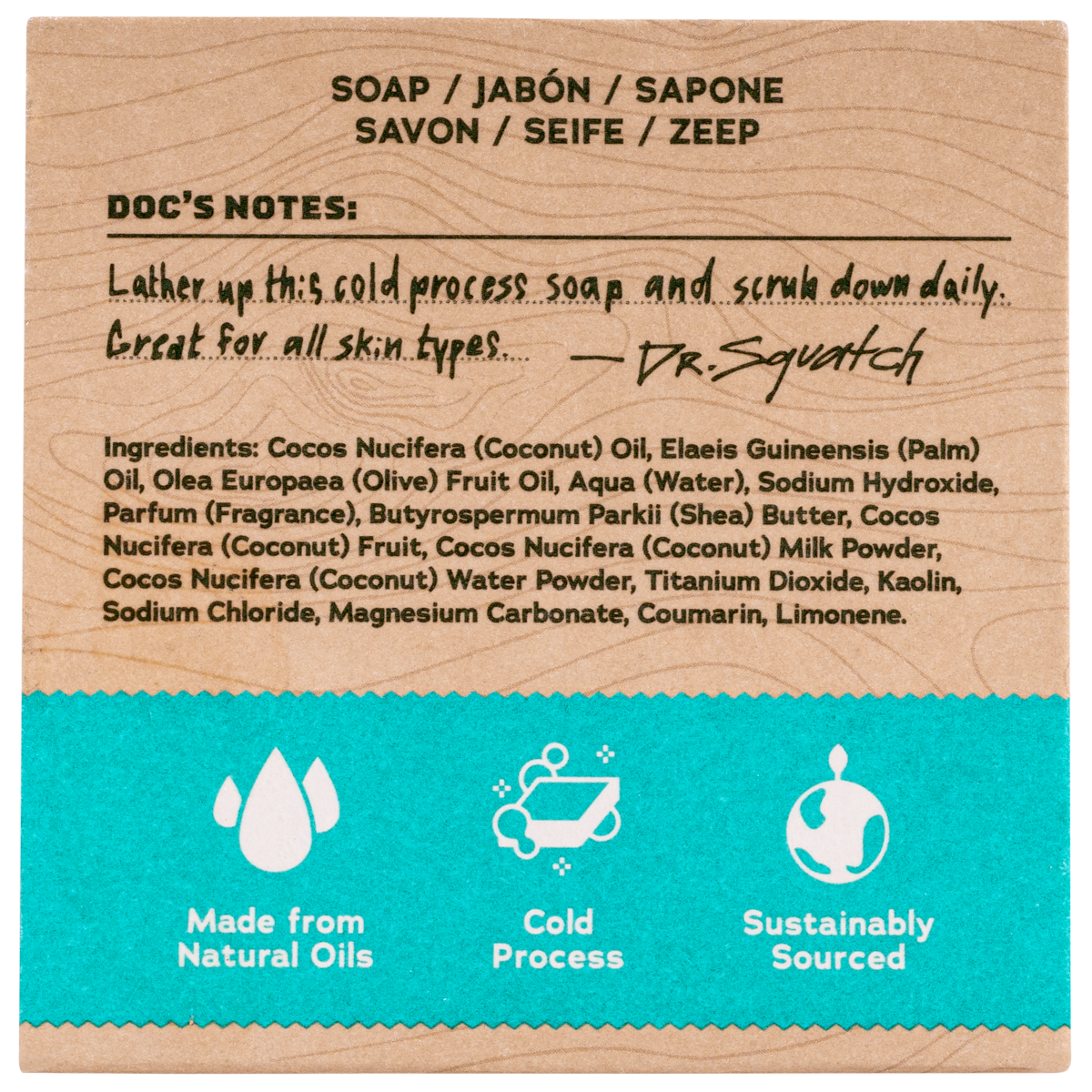 Dr. Squatch Soap - Coconut Castaway – Oh Man!