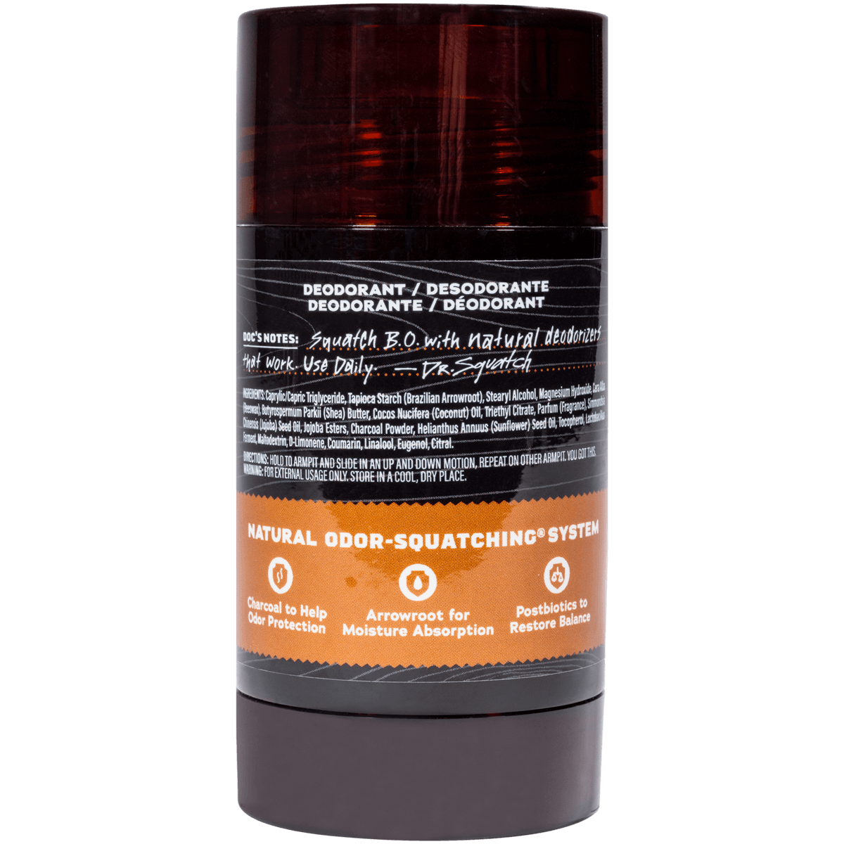 Dr. Squatch® Odorsquatching® Wood Barrel Bourbon Deodorant, 2.65