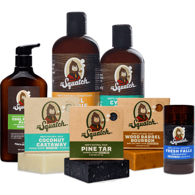 Dr. Squatch Men's Natural Bar Soap - Fresh Full Routine - Natural Shampoo  and Conditioner, Aluminum-free Deodorant, Soap Gripper, and Saver - Fresh